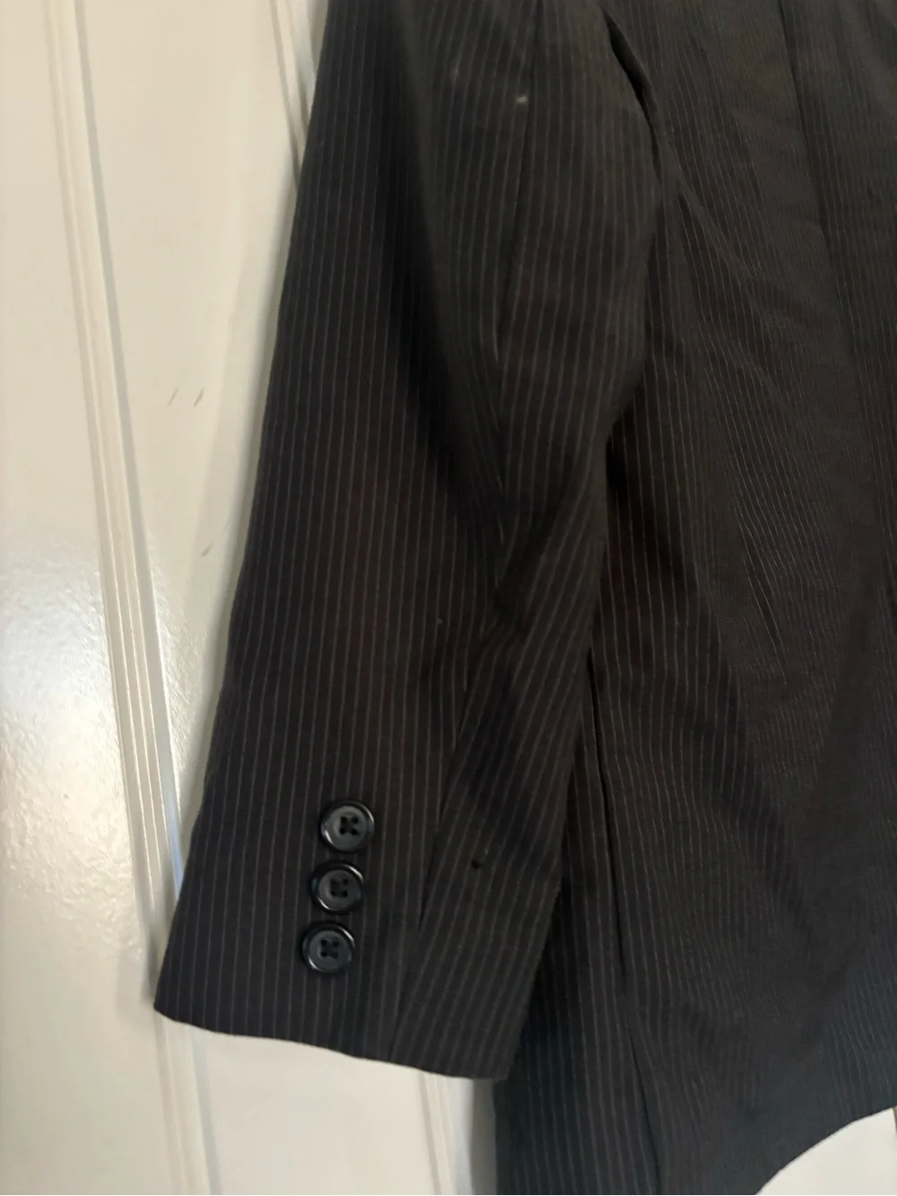 Van Heusen Black Pinstripe Blazer Liner with Label